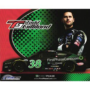 Todd Gilliland 38 Signed NASCAR Front Row Motorsports Hero Card 8x10